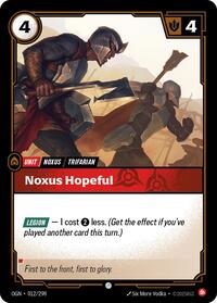Noxus Hopeful — Riftbound Common card