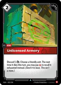 Unlicensed Armory — Riftbound Uncommon card