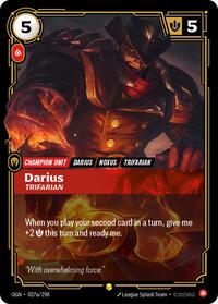 Darius - Trifarian (Alternate Art) — Riftbound Showcase card