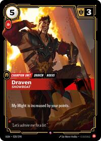 Draven - Showboat — Riftbound Rare card