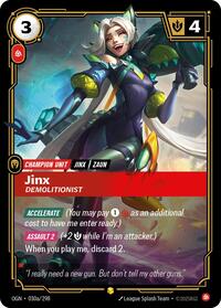 Jinx - Demolitionist (Alternate Art) — Riftbound Showcase card