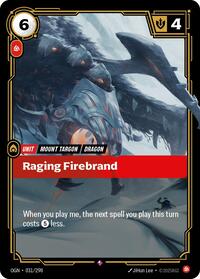 Raging Firebrand — Riftbound Rare card