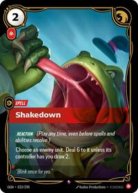 Shakedown — Riftbound Rare card