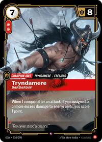 Tryndamere - Barbarian — Riftbound Rare card