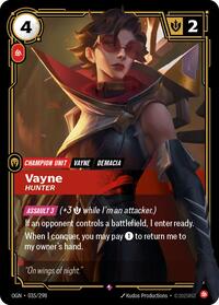Vayne - Hunter — Riftbound Rare card