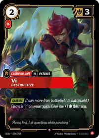 Vi - Destructive — Riftbound Rare card
