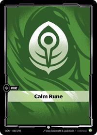Calm Rune — Riftbound Common card