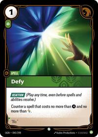 Defy — Riftbound Common card