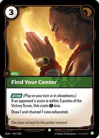Find Your Center — Riftbound Common card