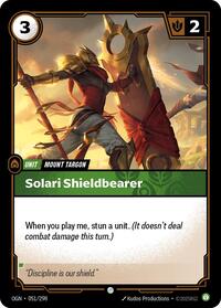 Solari Shieldbearer — Riftbound Common card