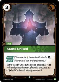 Stand United — Riftbound Common card