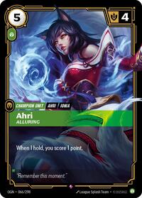 Ahri - Alluring — Riftbound Rare card