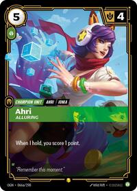 Ahri - Alluring (Alternate Art) — Riftbound Showcase card