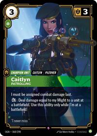 Caitlyn - Patrolling — Riftbound Rare card