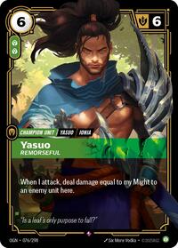Yasuo - Remorseful — Riftbound Rare card