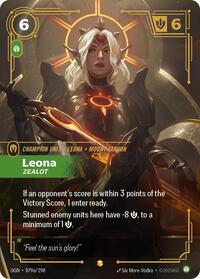 Leona - Zealot (Alternate Art) — Riftbound Showcase card