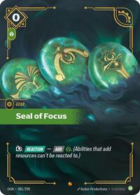 Seal of Focus — Riftbound Epic card