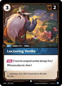Lecturing Yordle — Riftbound Common card