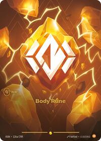 Body Rune (Alternate Art) — Riftbound Showcase card