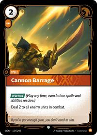 Cannon Barrage — Riftbound Common card