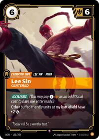 Lee Sin - Centered — Riftbound Rare card
