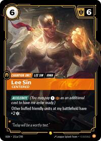 Lee Sin - Centered (Alternate Art) — Riftbound Showcase card