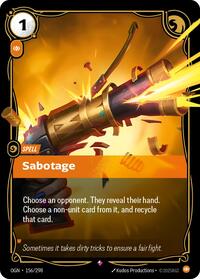 Sabotage — Riftbound Rare card