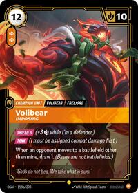 Volibear - Imposing (Alternate Art) — Riftbound Showcase card