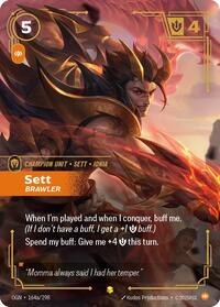 Sett - Brawler (Alternate Art) — Riftbound Showcase card
