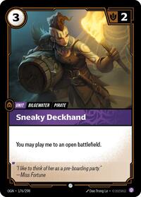 Sneaky Deckhand — Riftbound Common card