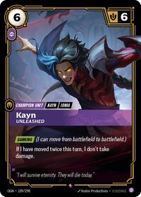 Kayn - Unleashed — Riftbound Rare card