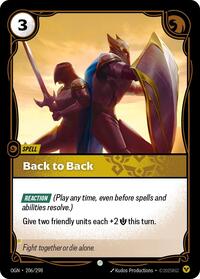 Back to Back — Riftbound Common card