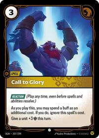 Call to Glory — Riftbound Common card
