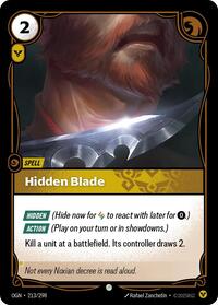 Hidden Blade — Riftbound Common card