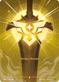 Order Rune (Alternate Art) — Riftbound Showcase card