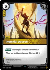 Imperial Decree — Riftbound Uncommon card