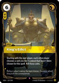 King's Edict — Riftbound Rare card