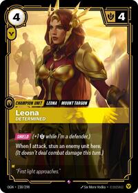 Leona - Determined — Riftbound Rare card