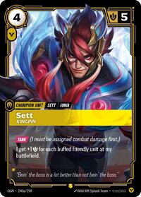 Sett - Kingpin (Alternate Art) — Riftbound Showcase card