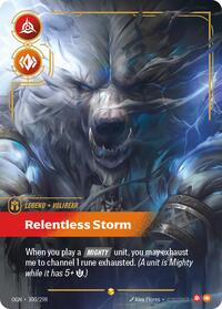 Volibear - Relentless Storm (Overnumbered) — Riftbound Showcase card