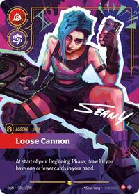 Jinx - Loose Cannon (Signature) — Riftbound Showcase card