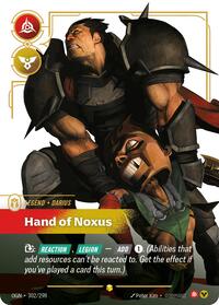 Darius - Hand of Noxus (Overnumbered) — Riftbound Showcase card