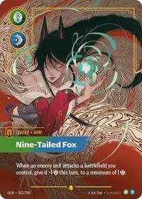 Ahri - Nine-Tailed Fox (Overnumbered) — Riftbound Showcase card