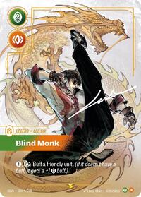 Lee Sin - Blind Monk (Signature) — Riftbound Showcase card