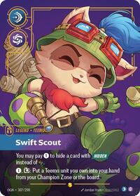 Teemo - Swift Scout (Overnumbered) — Riftbound Showcase card