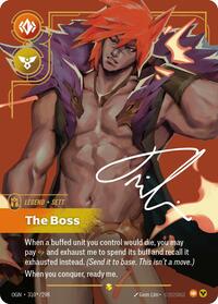 Sett - The Boss (Signature) — Riftbound Showcase card