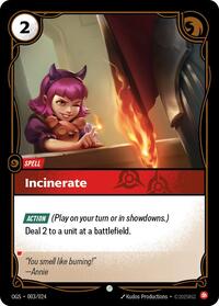 Incinerate — Riftbound Common card