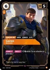 Garen - Rugged — Riftbound Rare card