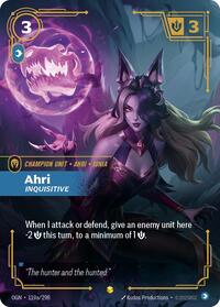 Ahri - Inquisitive (Alternate Art) — Riftbound Showcase card