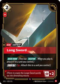 Long Sword — Riftbound Rare card